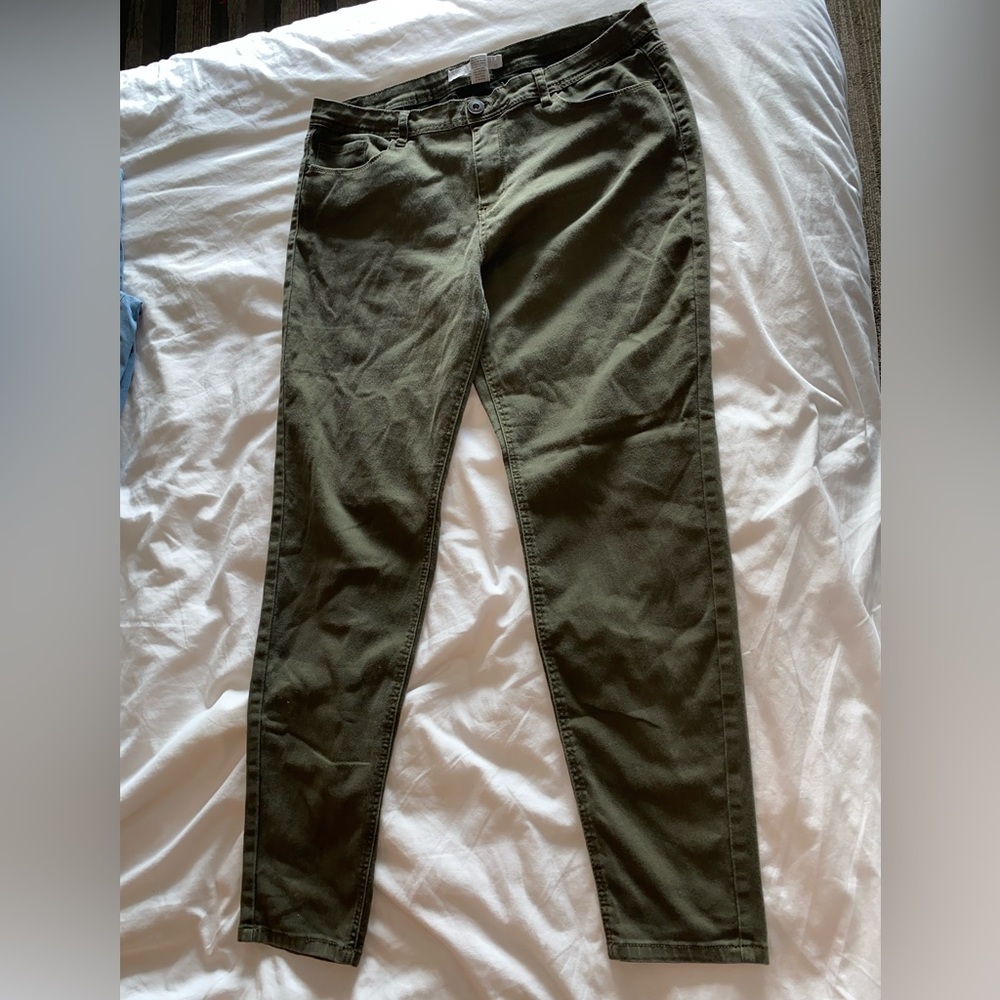 Green Skinny Jeans
